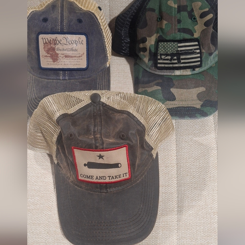 Set  of 3 Trucker Caps Snap Back   Smoke Free Home - Picture 2 of 5